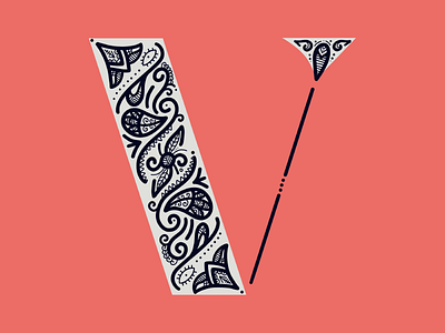 36 Days Of Type - V 36 days of type 36daysoftype dropcap flourish lettering ornamental ornaments v