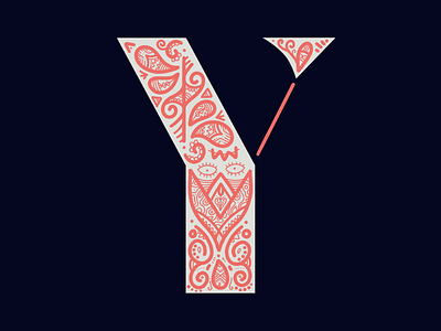 36 Days Of Type - Y 36 days of type 36daysoftype dropcap flourish goodtype i lettering ornament patterns type y