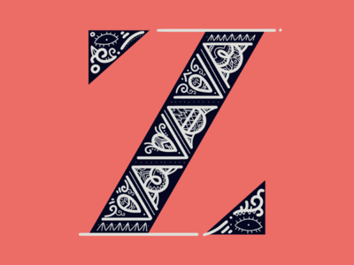 36 Days Of Type - Z 36 days of type 36daysoftype dropcap flourish goodtype i lettering ornament patterns type z