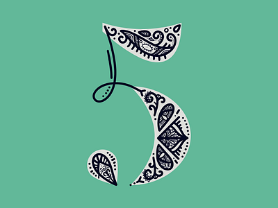36 Days Of Type - 5 36 days of type 36daysoftype 5 dropcap flourish goodtype i lettering ornament patterns type