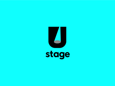 U Stage Logo Concept 2018 concept design light logo logo concept logo design logo design concept mongolia stage theatre u letter u letter logo u logo