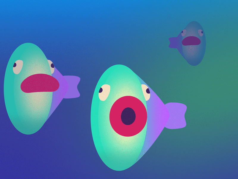 fish 2d after effect aniamtion fish fun gif loop ocean water