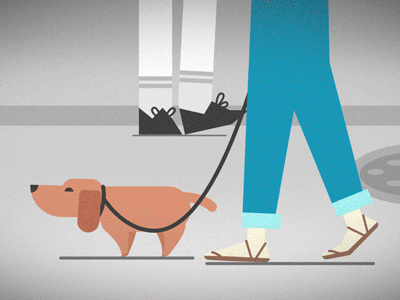 steps 2d ae after effect aniamtion character dog gif illustration loop shoe shoes steps street walk