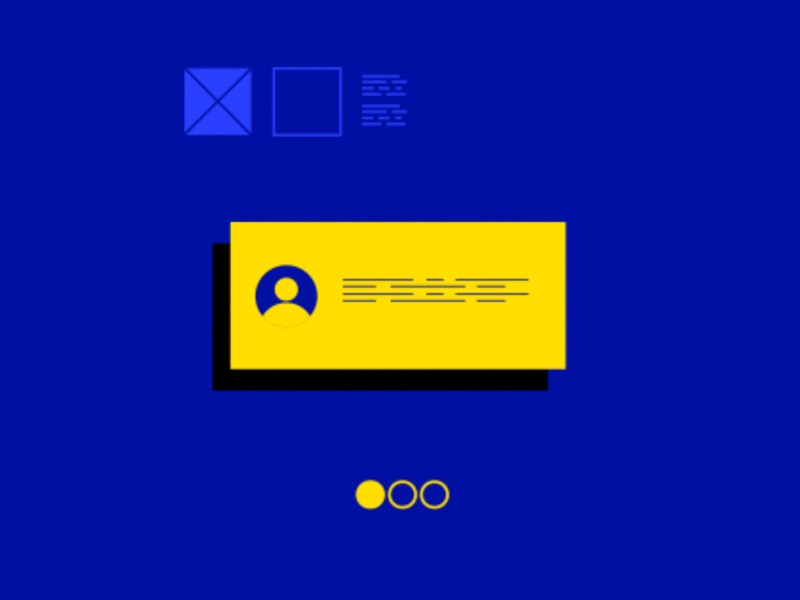 ui motion 2d ae after effect aniamtion blue blue and yellow gif illustration loop motion ui