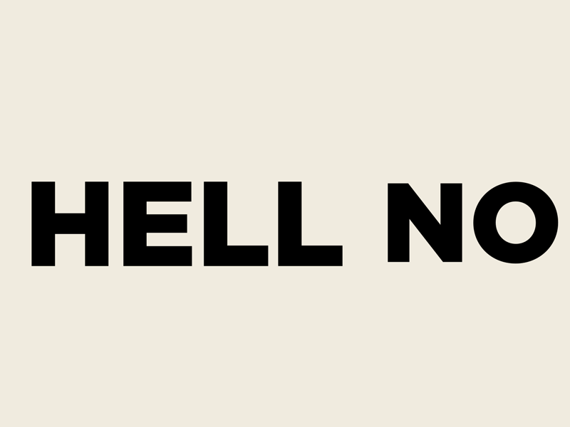 HELL NO! 2d after effect aniamtion flat fun gif loop motiongraphics type typogaphy
