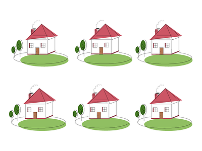 Little houses drawing house illustration illustrator lines minimal