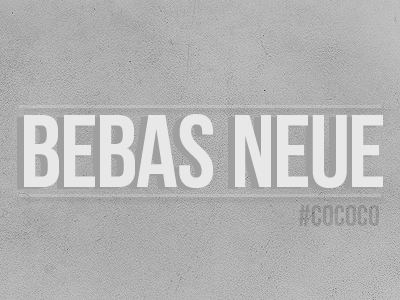 Bebas Neue fonts type