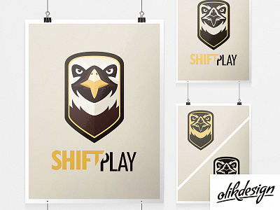 SHIFTplay gaming logo brand eagle esport gaming id olikdesign shiftplay vektor wappen