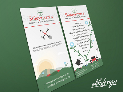 Süleyman Flyer branding card flyer gartenbau id landschaft