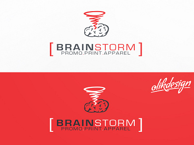Brainstorm logo brainstorm branding entwurf id logo print promo