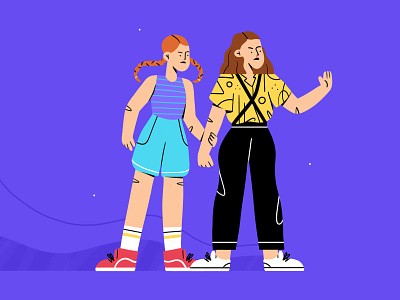 eleven & max 👯‍♀️ character friends girls illustration netflix stranger things
