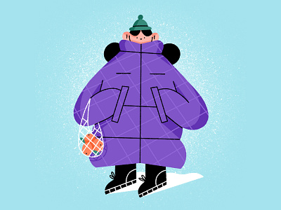 frozen ⛄️ character character design coat cold girl illustration puffer snow winter