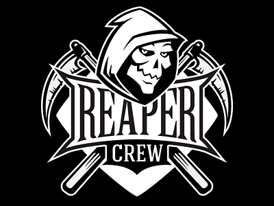 Reaper Crew baseball grim reaper logo reaper scythe softball sport