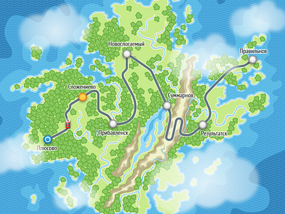 Planet Of Math. Sum continent. game map