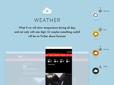 Redesign of CNN video experience cnn concept icon icons redesign typography weather