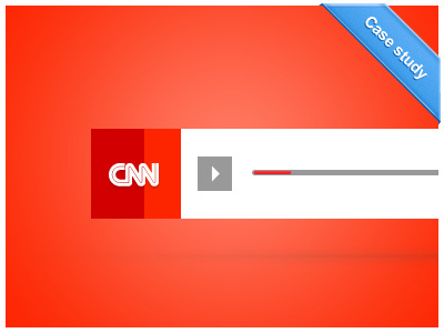 CNN design concept case cnn design icon interaction interface player redesign study ui ux