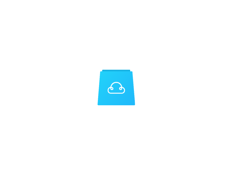 Storefront Cloud logo animation blue cloud divante ecommerce logo platform storefront twisting vector vue