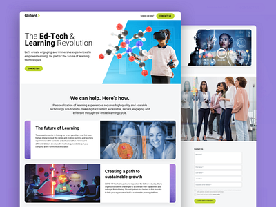 Ed Tech Landing edtech product design sketch tech ui ux web