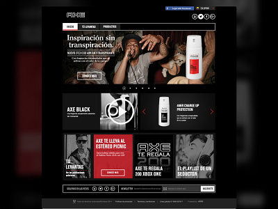 Axe.com.co Unused Concept 3 design concept marketing men product sketch ui