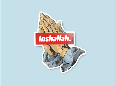 Inshallah. blessing hope inshallah islam ksa pray saudi sticker uae
