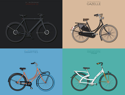 Bysickles of Amsterdam amsterdam bicycle bike bikers holand illustration netherlands