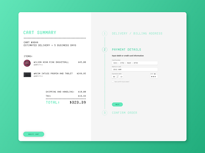 DailyUI:#002 - Credit Card Checkout app branding design mobile tablet typography ui ux ux ui ux design web webdesign