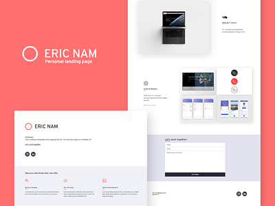 Personal Landing Page branding design flat landing page logo personal personal landing ui ux ux ui ux design web website