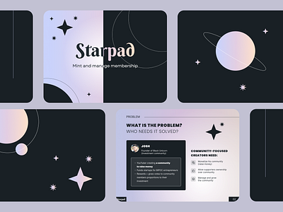 Cosmic Theme Pitch Deck concept contrast cosmic design pitchdeck presentation stars trendy ui ux