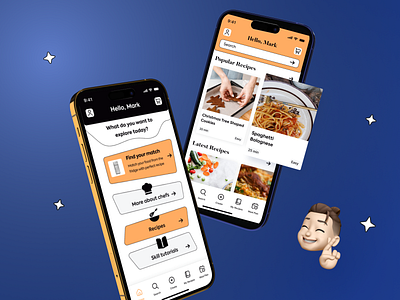 Food Recipes app concept