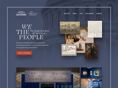 We The People | Crystal Bridges Museum figma microsite museum ui web design webflow