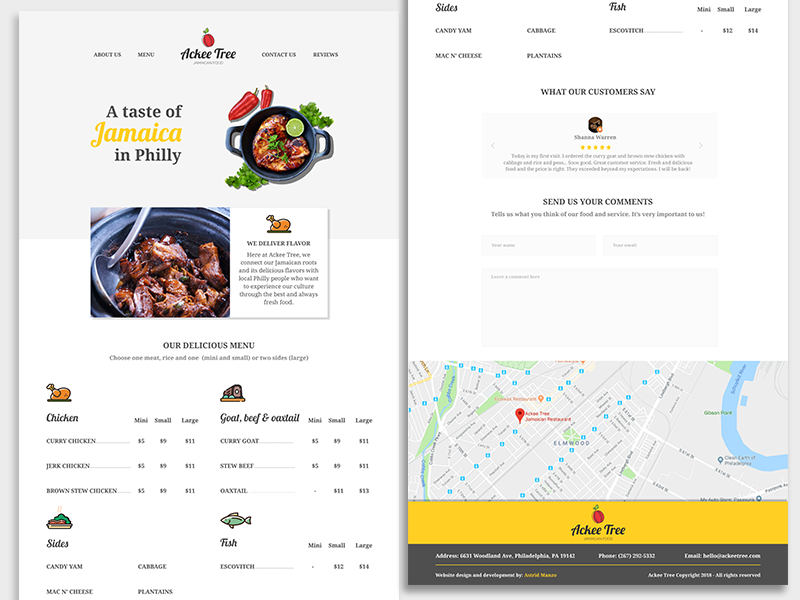 Web design Ackee Tree by Astrid Manzo on Dribbble