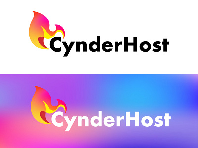 CynderHost branding design hosting logo server vector