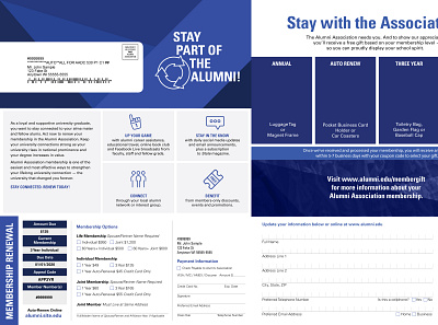 Alumni Renewal Mailer alumni design mailing