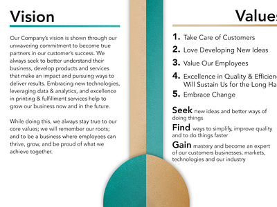Company Values Card
