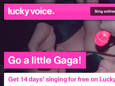 Lick of paint… hassunica karaoke lucky voice pink redesign website