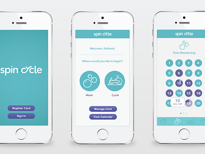 Spin Cycle Mobile App concept laundry app mobile app mobile app design mobile design