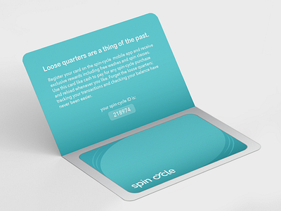 Spin Cycle Membership Card membership card mockup print design