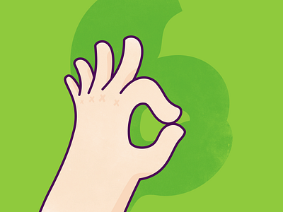 6 — Fingers 36daysoftype design fingers hand illustration vector
