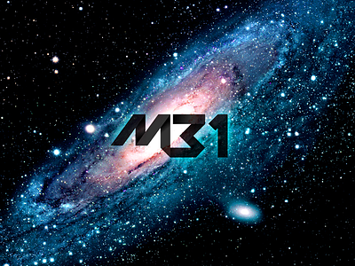 M31 andromida galaxy logo