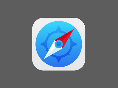 iOS 7 Safari Icon flat icon illustration ios ios 7 mobile browser safari