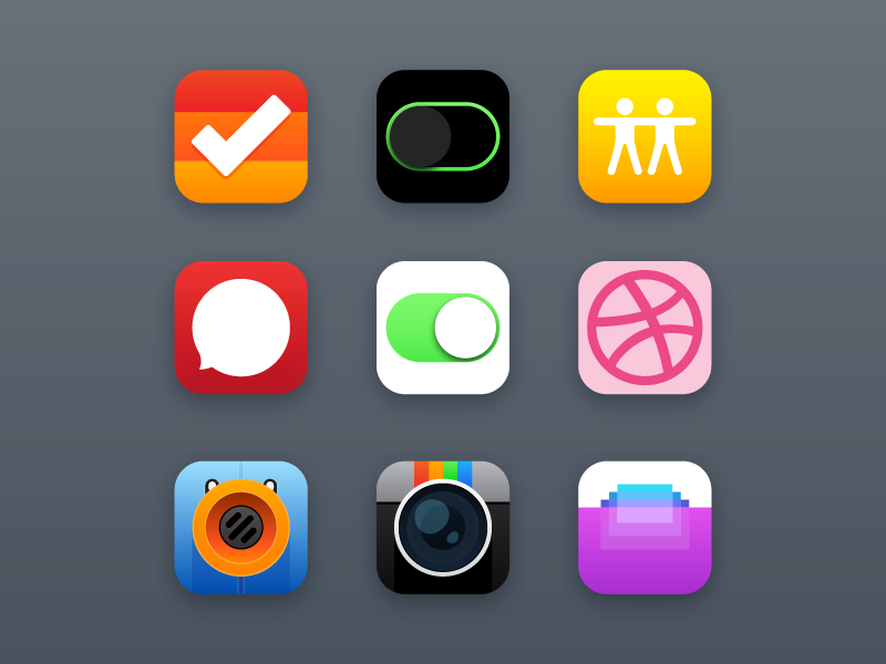 More iOS 7 App Icons by MATTHIAS SMALE on Dribbble