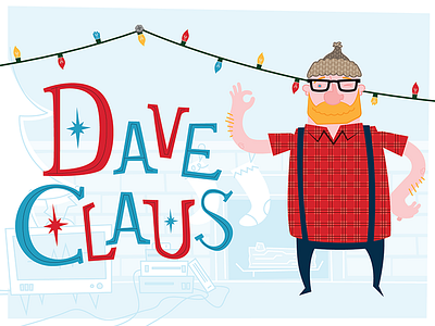 Dave Claus claus cristmas typography vector