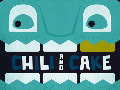 Ava's Birthday Invite - Bottom birthday cake chili illustration invite monster party three
