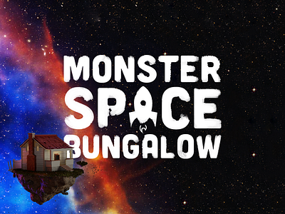 Monster Space Bungalow - Title Card 3d bungalow house logo monster space title card