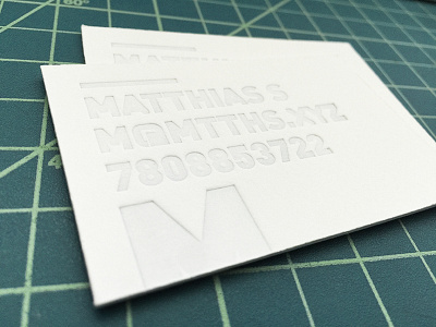 My New Business Cards are in! blind business cards collateral letterpress no ink personal typography