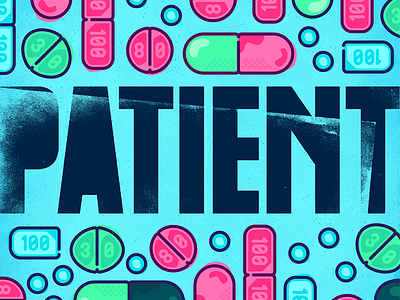 PATIENT - Podcast Icon icon illustration medication pills podcast typography