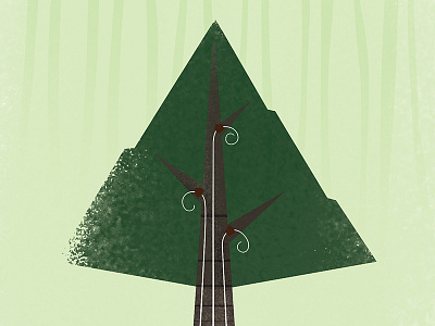 Norwoodstock - Poster gutar illustration music poster tree