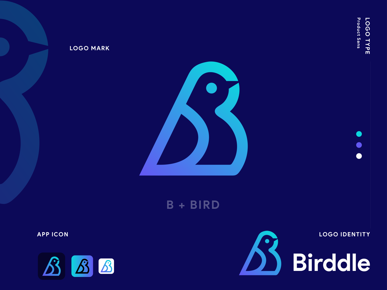 Birddle Logo Design. ( B Letter + Bird Icon) By Sanaullah Ujjal On Dribbble