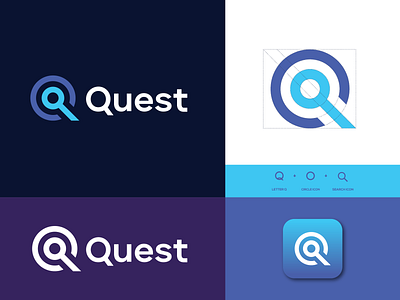 Quest - Logo Concept  (  Letter Q + Circle + Search Icon )