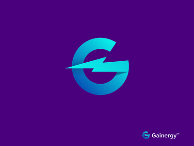 Gainergy Logo Design ( Letter 'G' + Energy ) app brand brand design brand identity branding design energy logo flat g logo icon logo logo design logotype minimal modern logo power logo